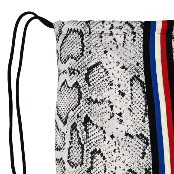 Pam & Gela Snake Skin With Stripes Drawstring Cinch Bag - Picture 3 of 9
